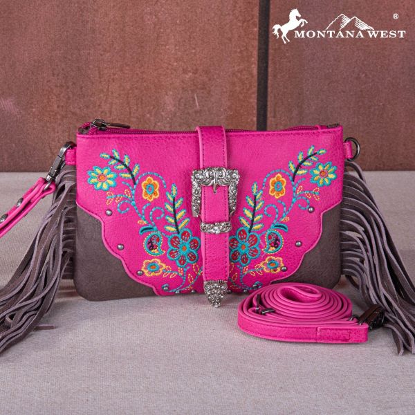 MW1252-181 HPK Montana West Buckle Collection Clutch/Crossbody