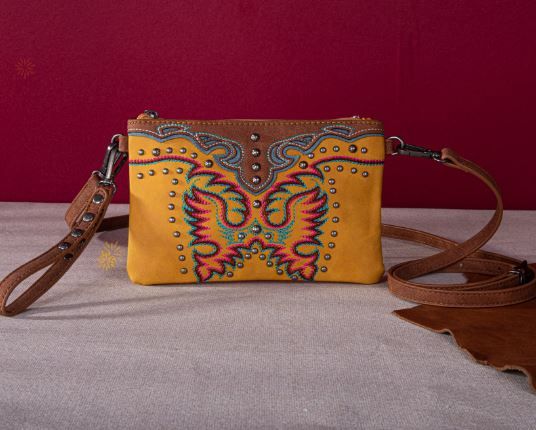 MW1253-181 MST Montana West Embroidered Collection Clutch/Crossbody