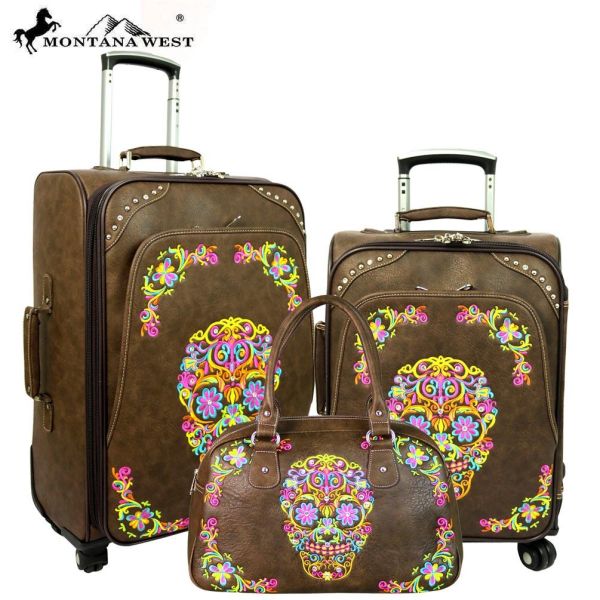 MW326-L1/2//3 CF  Sugar Skull Collection 3 PC Luggage Set