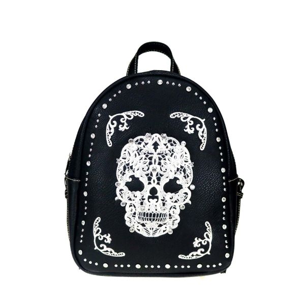 MW494G-9110 WT Montana West Sugar Skull Collection Backpack