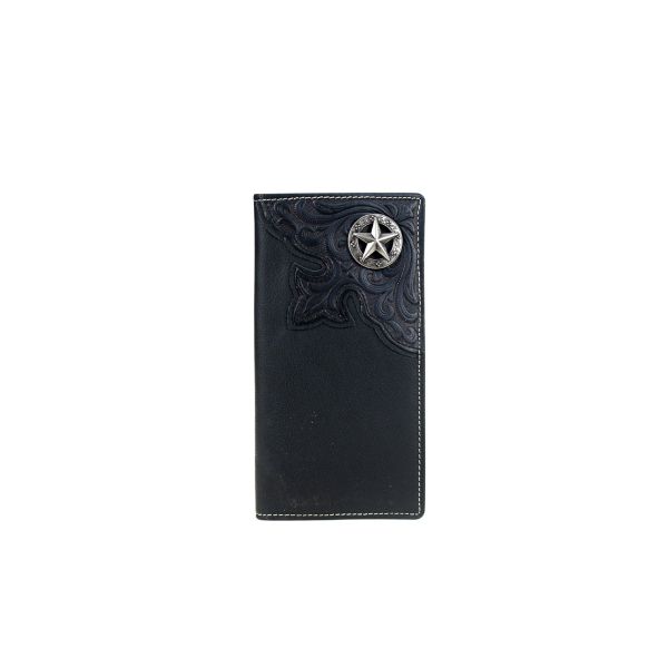 MWL-W031 BK Genuine Tooled Leather Collection Men's Wallet