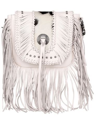 MWR-054 BG Montana West Genuine Leather Hair-On Cowhide Fringe Bohemian Crossbody