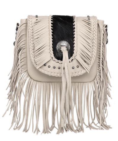 MWR-054 TN Montana West Genuine Leather Hair-On Cowhide Fringe Bohemian Crossbody