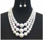 NPY065F WT PEARL NECKLACE SET