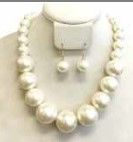 NPY095G CR PEARL NECKLACE SET