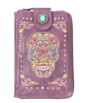 PHD-126 PP American Bling Embroidered Collection Phone Wallet/Crossbody 