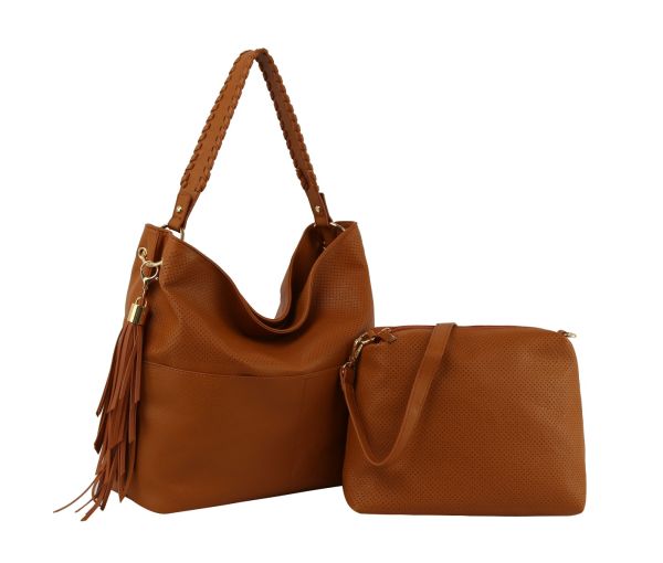 QF-0067 BR 2PC HOBO BAG