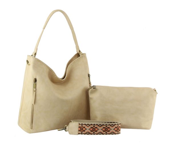 SFM-0078 BG 2PC HOBO BAGS