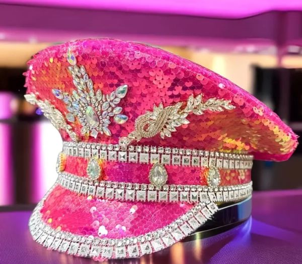 PINK PARTY  SEQUENCE  Luxury Festive Adult Party Rhinestone Hat