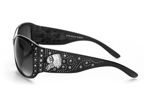 SGS-5702 BK Montana West Indian Chief Print Sunglasses By Pair