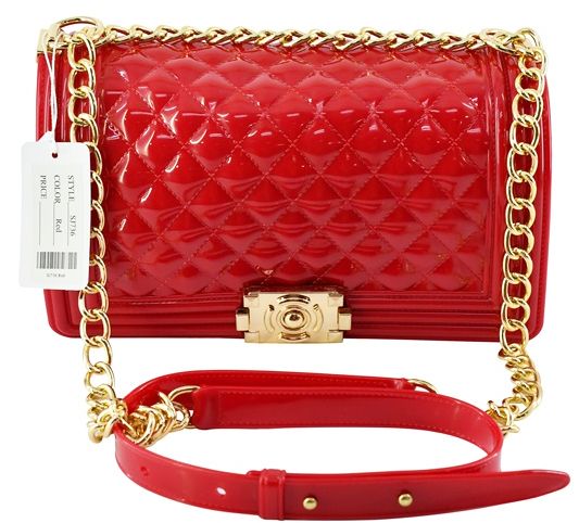 SJ736 RED JELLY FASHION BAG