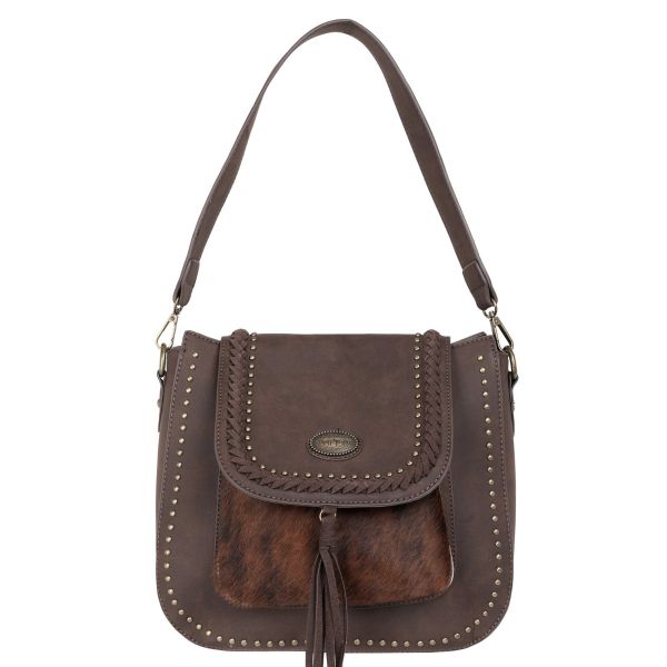 TR128G-918 CF Trinity Ranch Hair-On Leather Collection Concealed Handgun Hobo