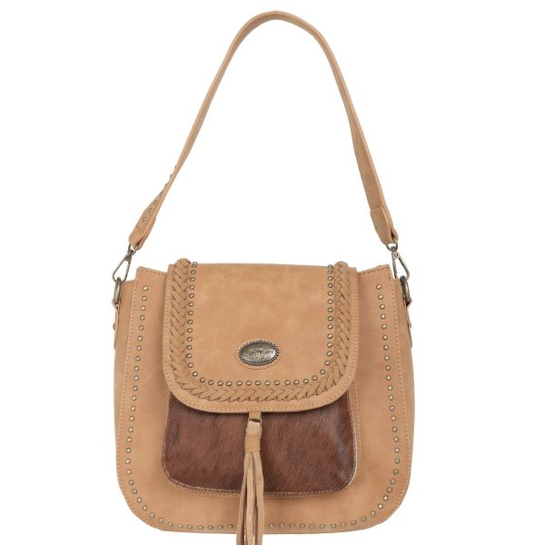 TR128G-918 TN Trinity Ranch Hair-On Leather Collection Concealed Handgun Hobo