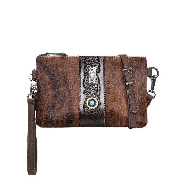 TR133-181 CF Trinity Ranch Hair On Cowhide Collection Crossbody/Wristlet