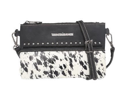 TR137-181 BK  Trinity Ranch Hair On Cowhide Collection Clutch/Crossbody