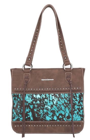 TR137G-8260 CF Trinity Ranch Hair On Cowhide Collection Concealed Carry Tote