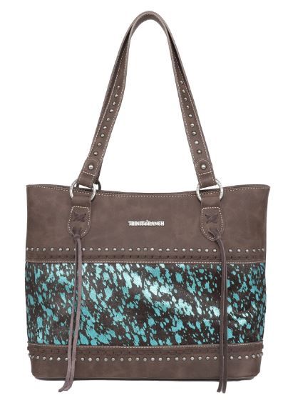 TR137G-8317 CF Trinity Ranch Hair On Cowhide Collection Concealed Carry Tote