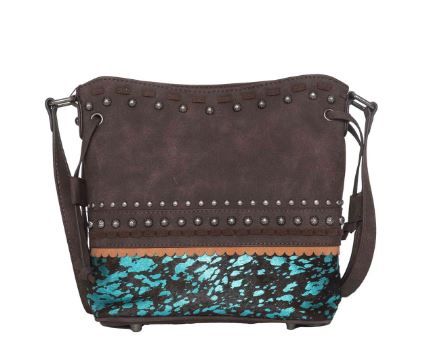 TR142-8360 CF  Trinity Ranch Hair-On Cowhide Collection Concealed Carry Crossbody Bag