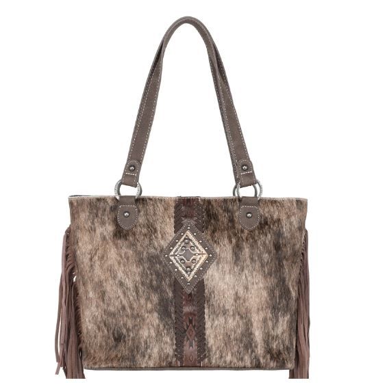 TR146G-8317 CF Trinity Ranch Hair On Cowhide Concealed Carry Tote