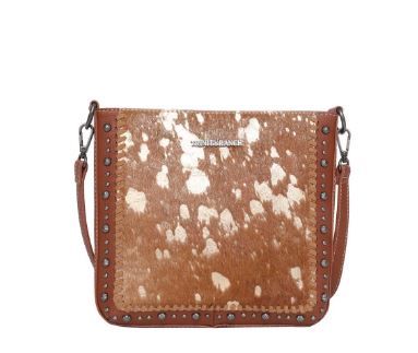 TR153G-9360 BR Trinity Ranch Hair-On Cowhide Collection Concealed Carry Crossbody Bag