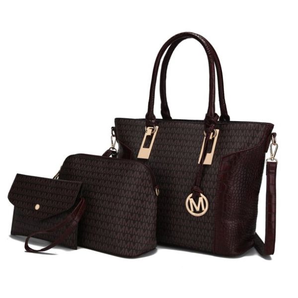 UM5501 RD HANDBAG WITH WALLET 3PC SET