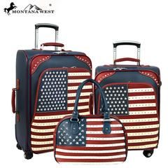 US04-L1/2/3 Montana West American Pride Collection 3 PC Luggage Set