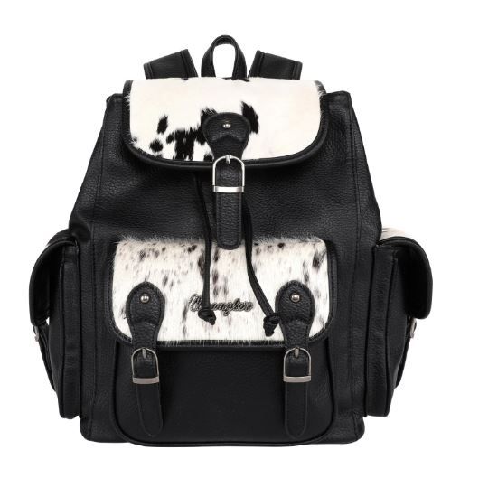 WG12-9110 BLK Wrangler Hair-on Cowhide Backpack 