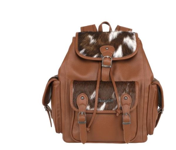 WG12-9110 BR Wrangler Hair-on Cowhide Backpack 