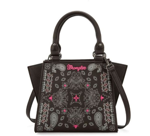 WG134-8012 CF Wrangler Paisley Mini Satchel/Crossbody 