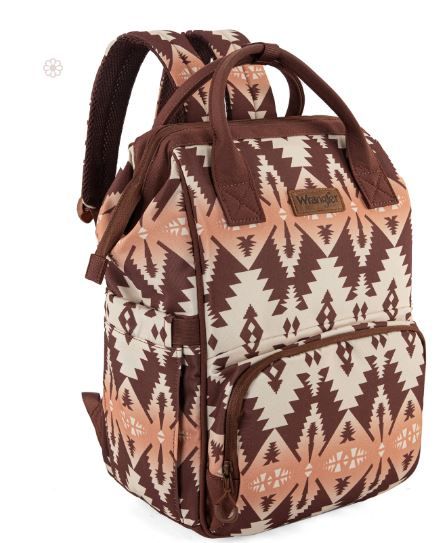 WG2204-9110 BR Wrangler Aztec Printed Callie Backpack