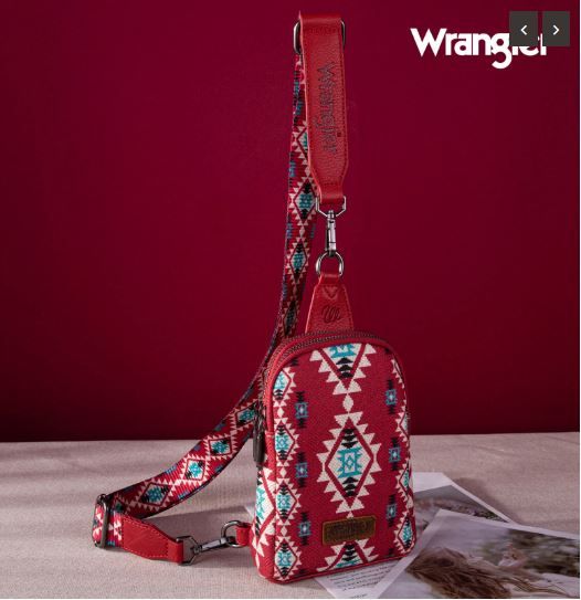 WG2205-210 BD Wrangler Aztec Print Crossbody Sling Chest Bag