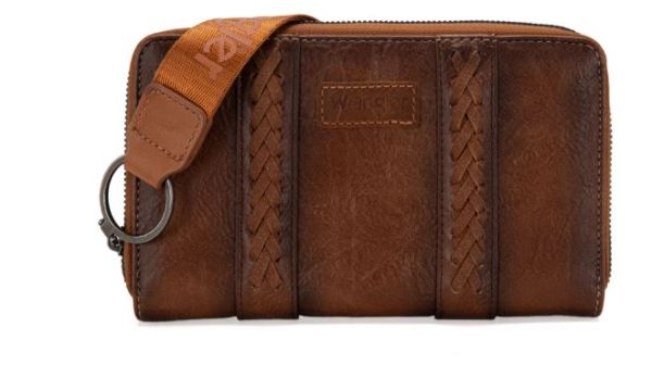 WG2208-W006  BR Wrangler Whipstitch Wallet/Wristlet 