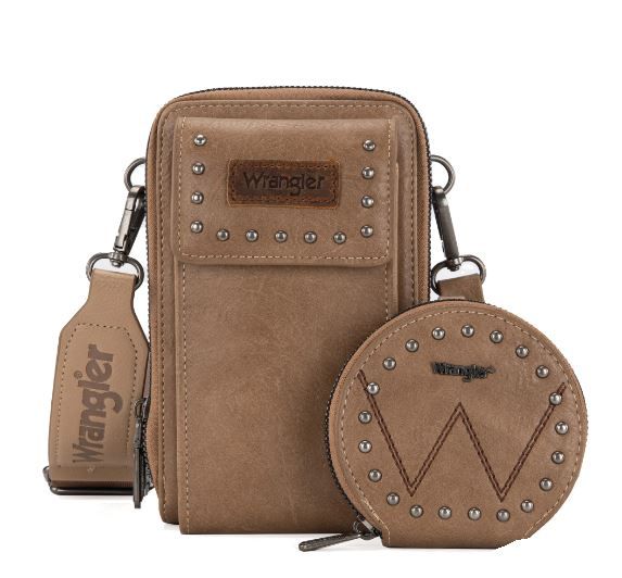 WG48S-270 KH Wrangler Crossbody Cell Phone Purse 2 with Coin Pouch 