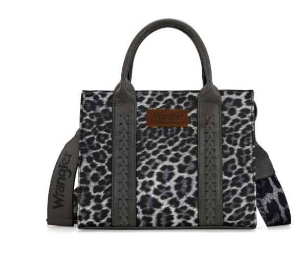 WG70G-8120C LGY Wrangler Leopard Print Concealed Carry Tote/Crossbody