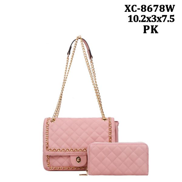 XC-8678W PK SHOULDER BAG WITH WALLET