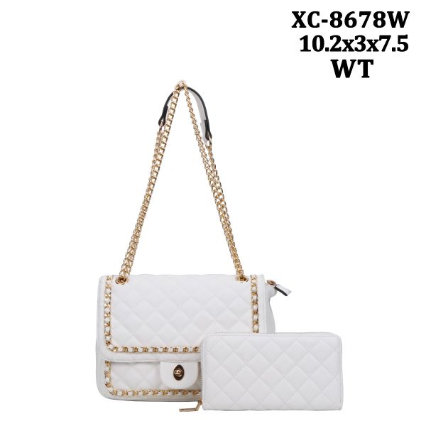 XC-8678W WT SHOULDER BAG WITH WALLET