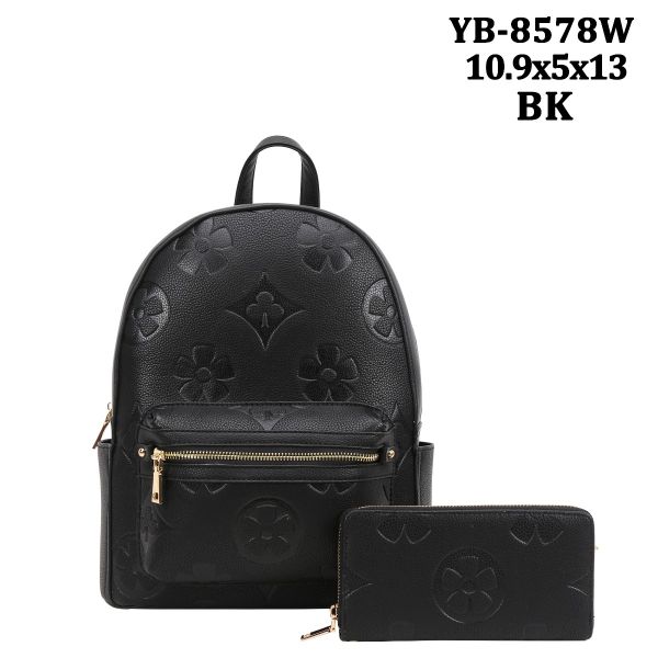 YB-8578W BK BACKPACK WITH WALLET