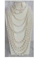 YNE4020 CRM PEARL NECKLACE SET