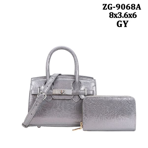 ZG-9068A GY CROSBODY BAG WITH WALLET